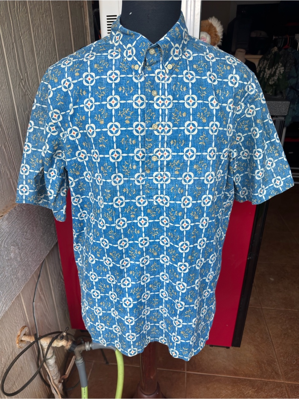 PreOwned Reyn Spooner Classic Hawaiian Print Multicolored Pullover Men's XL